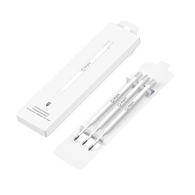 In Voorraad Originele Xiaomi Mijia Metalen Zilver Teken Pen 0.5Mm Pen Ondertekening Premec Glad Zwitserland Refill Mikuni Japan Inkt