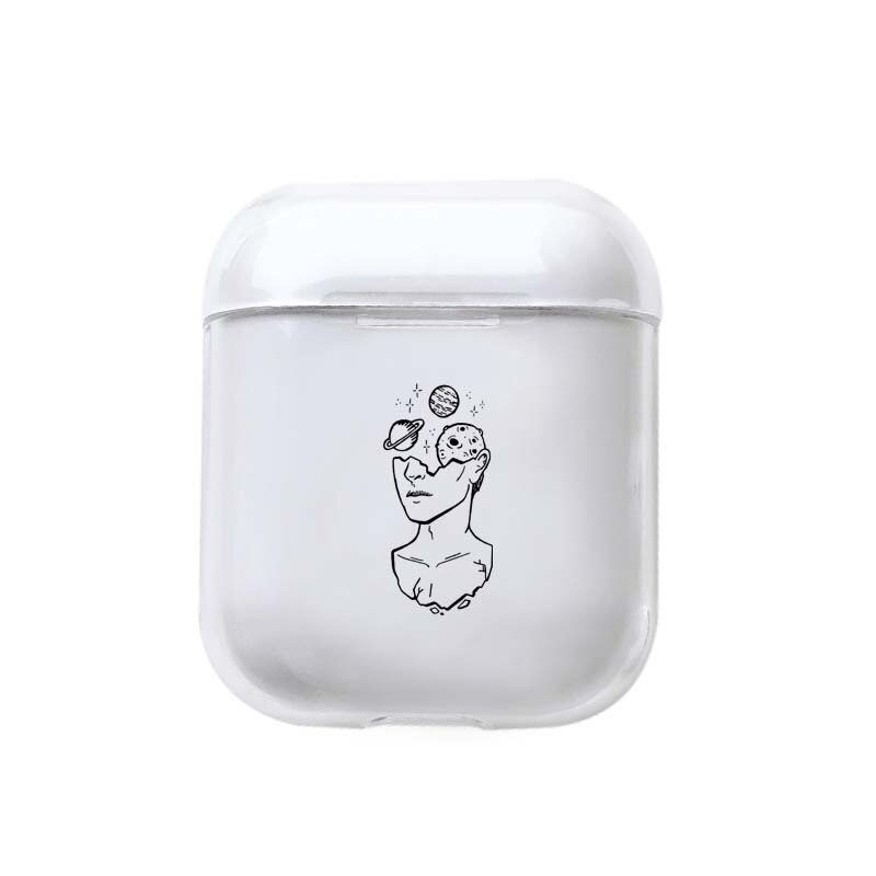 Funda rígida transparente bonita para Apple Airpods funda para auriculares con dibujos animados divertidos para Airpod Pro/2/1: For Airpods2 -3