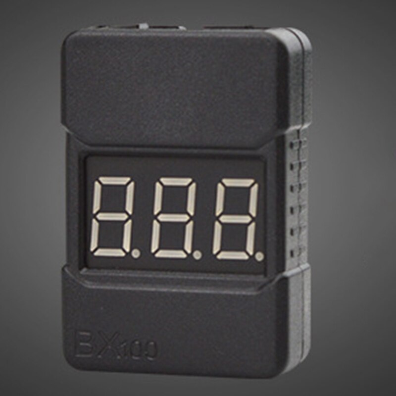 1/2 stuks  bx100 1-8s lipo batterijspanningstester / laagspanningsalarm / batterijspanningstester met dubbele luidsprekers