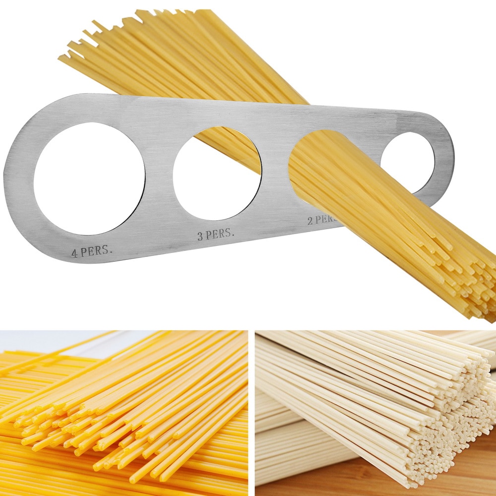 Hoomin Pasta Noodle Meet Keuken Accessoires 4 Gaten Spaghetti Measurer Rvs 1Pcs