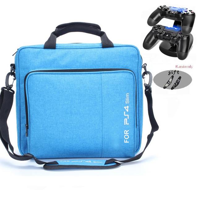 Stijl Voor PS4 Game Sytem Tas Canvas Draagtassen Case Beschermende Schouder Voor Playstation 4 PS4 Console Travel Opslag handtas: 4