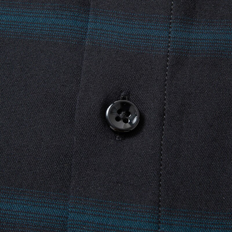 8XL Plus size Men's Regular-fit Long Sleeve Stretch Shirt Formal Business Office/Working Wear Bamboo Fiber Basics Dress Shirts