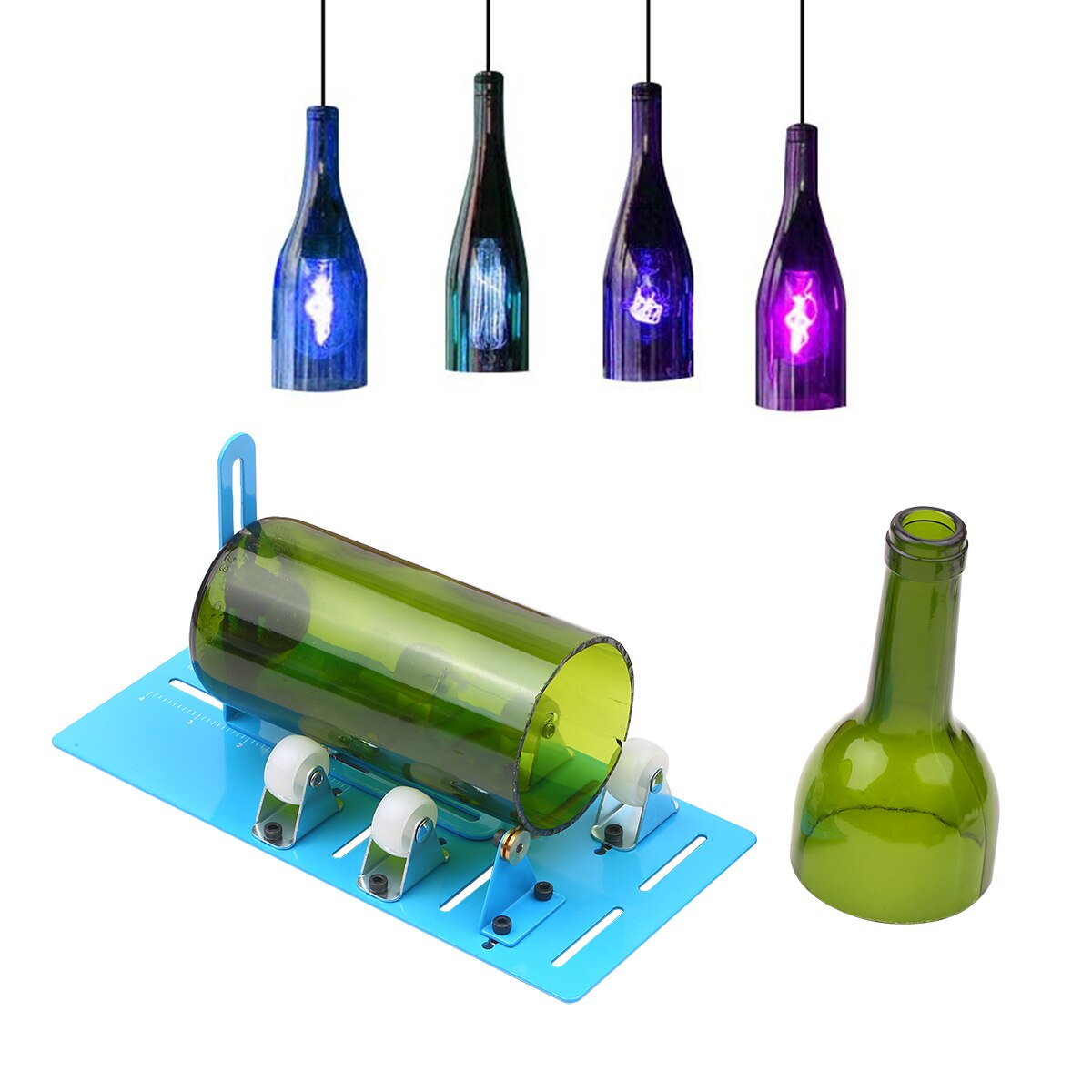 Upgrade Glass Bottle Cutter Bottle Cutting DIY Machine for Cutting Wine Beer Liquor Whiskey Alcohol Round Bottles from Bottom