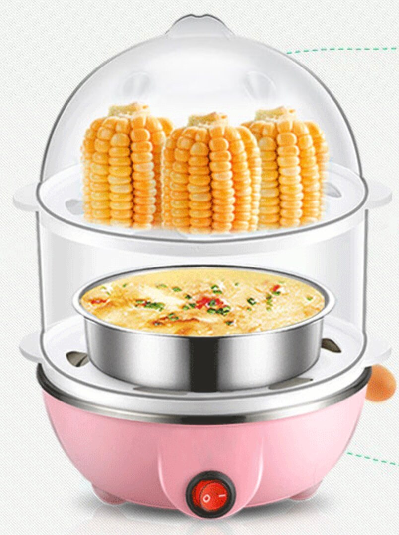 Multifunctional Egg Steamer Egg Cooker Mini Stainless Steel Breakfast Machine Sterilize Baby Bottles for Kids Adults