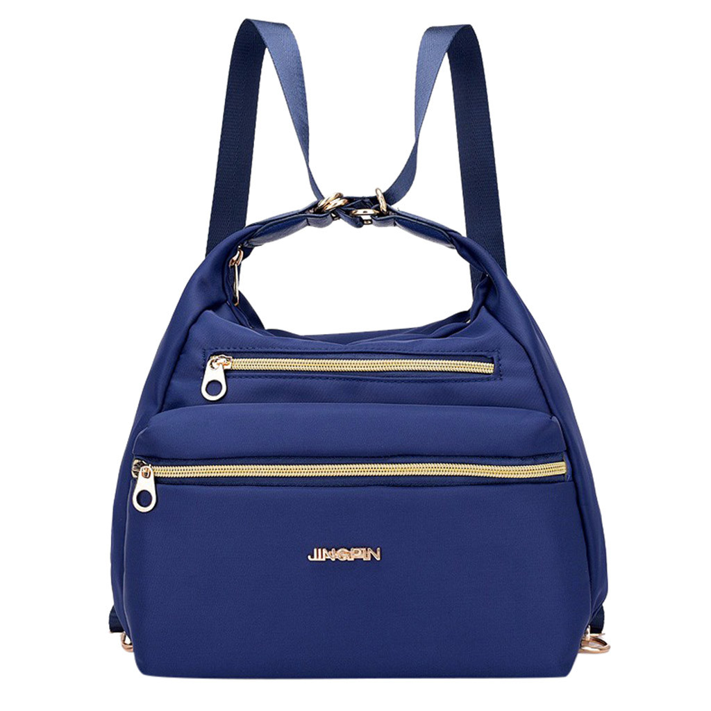 Sac à dos imperméable à l'eau de grande capacité pour femmes pour adolescentes sac d'école en Nylon: Dark Blue
