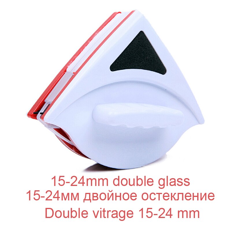 Dobbeltsidet magnetisk vinduesvisker højhusrengøringsbørste vinduesglasbørste til vask af husholdningen: 15-24mm dobbelt lag