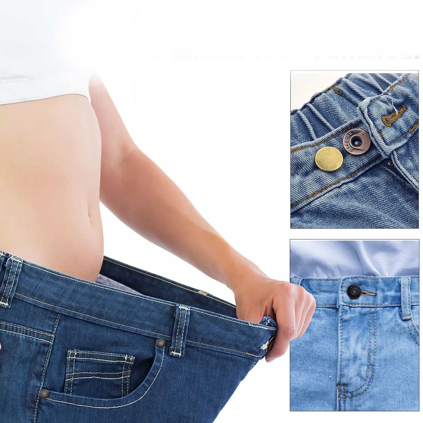 1 PC retro schnappen Verschluss Metall Tasten für Kleidung Jeans Abnehmbare Verstellbare Hosen Tasten Kostenloser Nagel NäHenne stecken Taille Geschmack Stift
