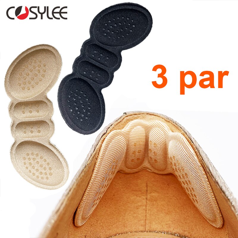 Plantillas adhesivas para el talón, parches para aliviar el dolor, antidesgaste, para el cuidado de los pies, pegatina trasera, plantilla de inserción, 3 pares