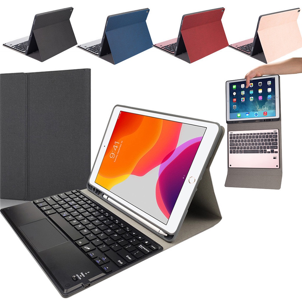 35# For iPad 10.2 inch Wireless Bluetooth Keyboard Case Stand Smart Slim Cover Bluetooth Keyboard PC Laptop Gaming Keyboard