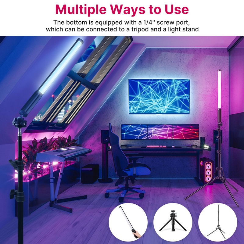 Ulanzi VL119 RGB tubo de luz LED de mano para vídeo varita de luz colorida CRI 95 + 2500K-9000K iluminación de estudio de fotografía