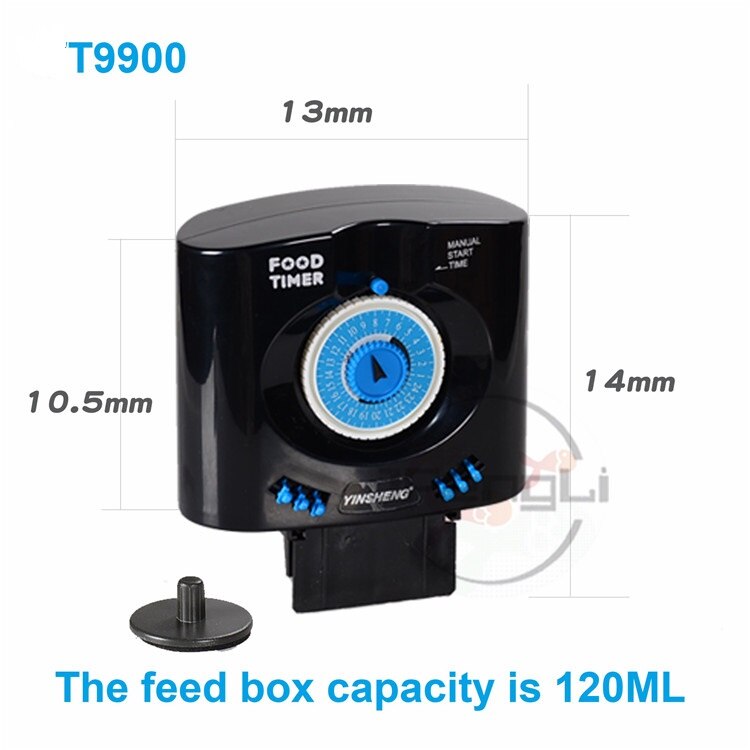 Automatisk matautomat matare t -8800 9900 timer matare akvarium timing stor kapacitet fiskmatare tank akvarium batteri: T 9900 no batterier