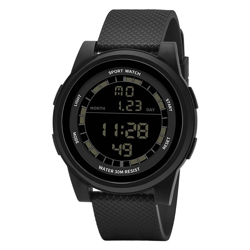 SANDA365 Mannen Elektronische Rubber Horloge Outdoor Sport Horloge Lichtgevende Water Wekker Timing Student Elektronische Horloge