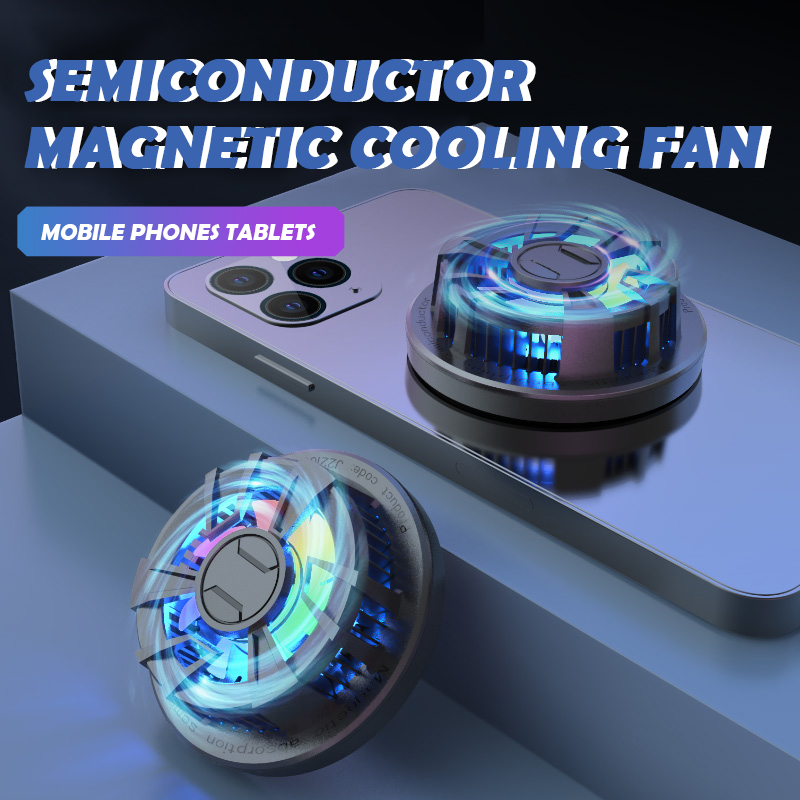 Magnetic Mobile Phone Cooler Semiconductor Portable Tablet Cooling Fan Holder Ipad Mute Radiator For Android iPhone Accessories