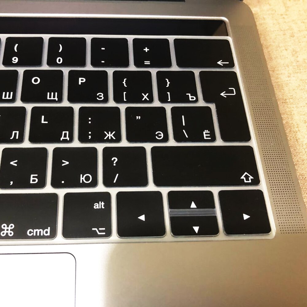 Für Macbook Profi13 15 touchbar tastatur abdeckung Russischen Laptop tastatur schutzhülle Film haut tastatur fallen A2159 A1707A1989A1990