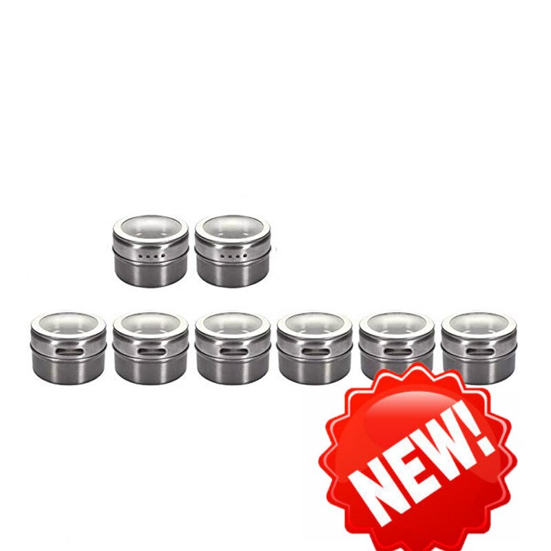 Magnetic Spice Jars Container Set With Labels Stickers Pen Seasoning Bottle Pepper Storage Favor Of Elefants spice jar: 8pcs