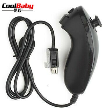 Bezprzewodowy pilot do konsol Nintendo i Wii, zdalne sterowanie, joystick, gamepad, 2 w 1, wbudowany system motion plus: Left black