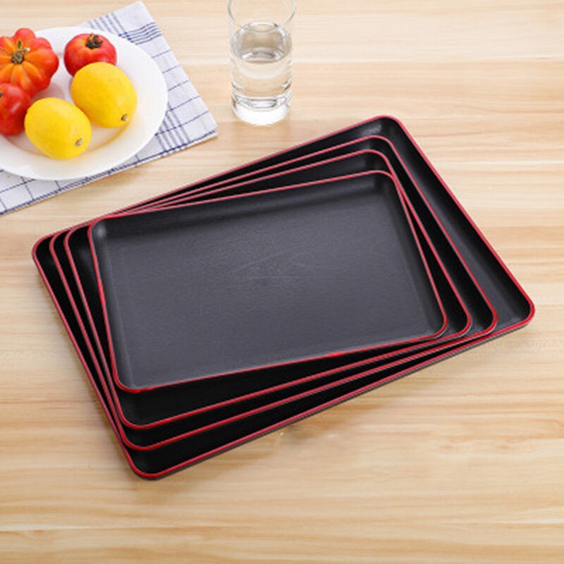 Durable Acrylic Plastic Serving Tray Rectangular Plastic Tray Food Serving Trays Anti-slip Scratch-resistant K888