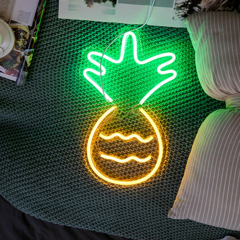 LED Neon Licht met Lampjes Sexy Teken Ijs Neon Geel Cool Licht Kerst Partij Bar Winkel Art wanddecoratie