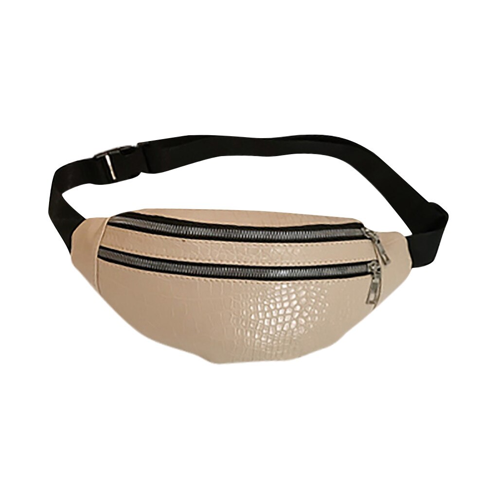 Vrouwen Mode Sport Taille Zak Zak Enkele Schoudertas Schuin Tas Многофункциональная Сумка Сумка Кожаная Женская: Beige