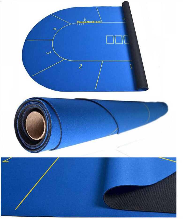 Alfombra de goma para póker, Texas Hold'em tapete de juego, tamaño de distribución de mesa de Casino: 90cm x 180cm, 1 unidad