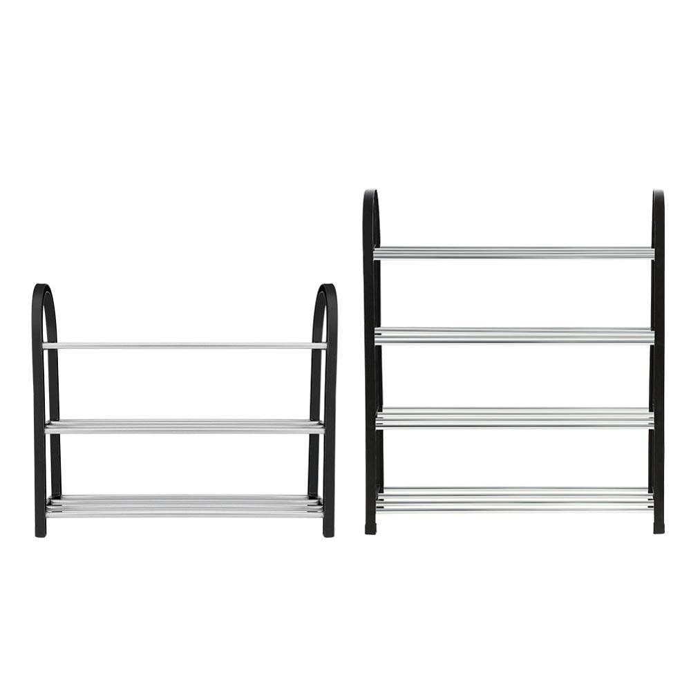 2/3/4 Tiers Stackable Shoe Rack Space Saving Shoe Tower Cabinet Storage Organizer Upholstered Shoe Rack Entryway Storage Shelf