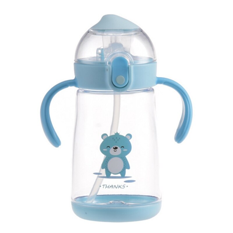 Babys drikkekop baby drikkekop halm kop studenterrem drikkekop 380ml bpa gratis: Al