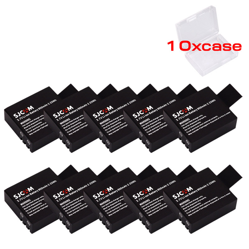 10 pcs 900mAh SJCAM SJ4000 Battery for M10wifi / SJ4000 / SJ4000wifi / SJ5000wifi /SJ5000x Elite Sports Action Camera: 10PCS