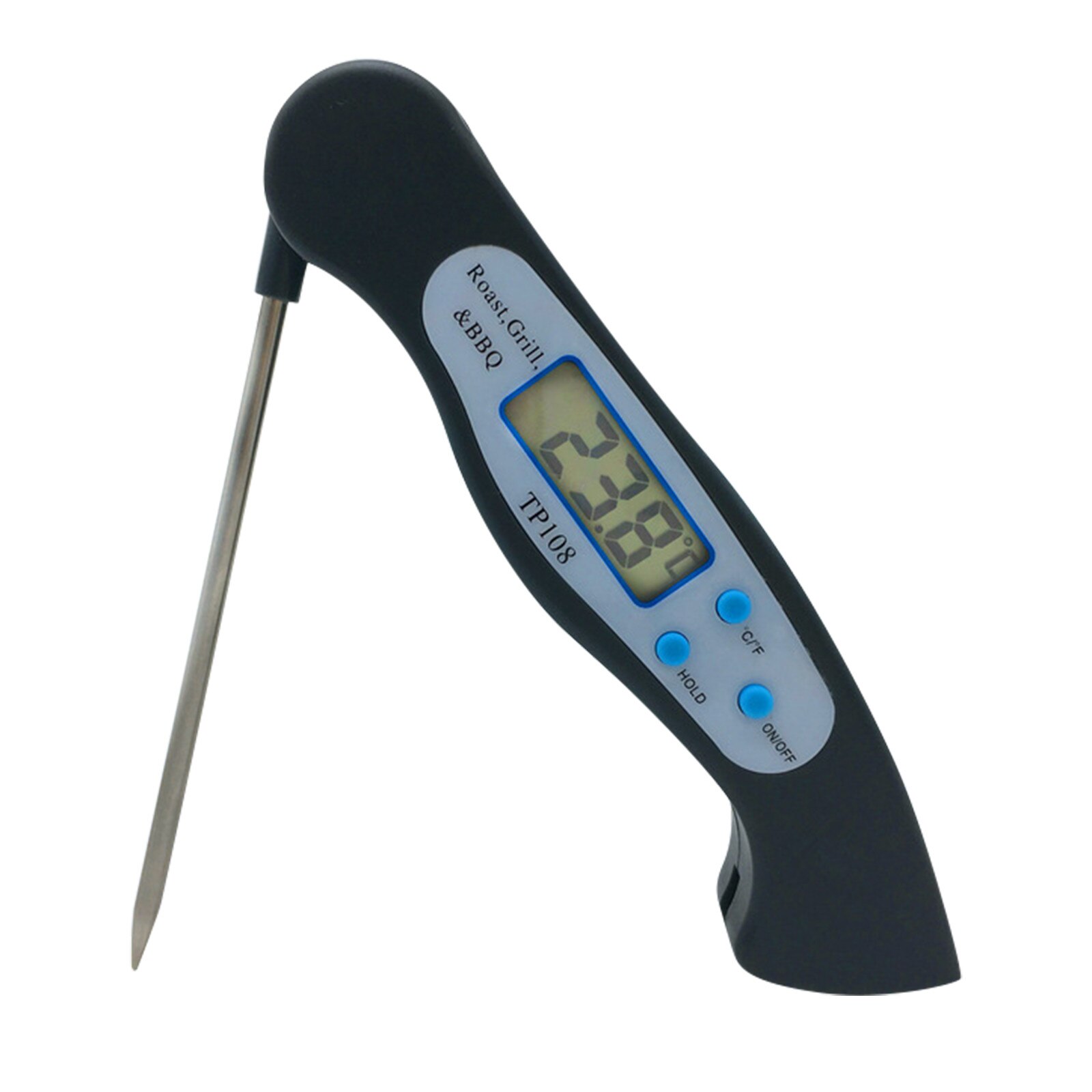 1pc digital meat thermometer with long probe food cooking kitchen barbecue milk thermometer liquid oven meter temperature sensor: G