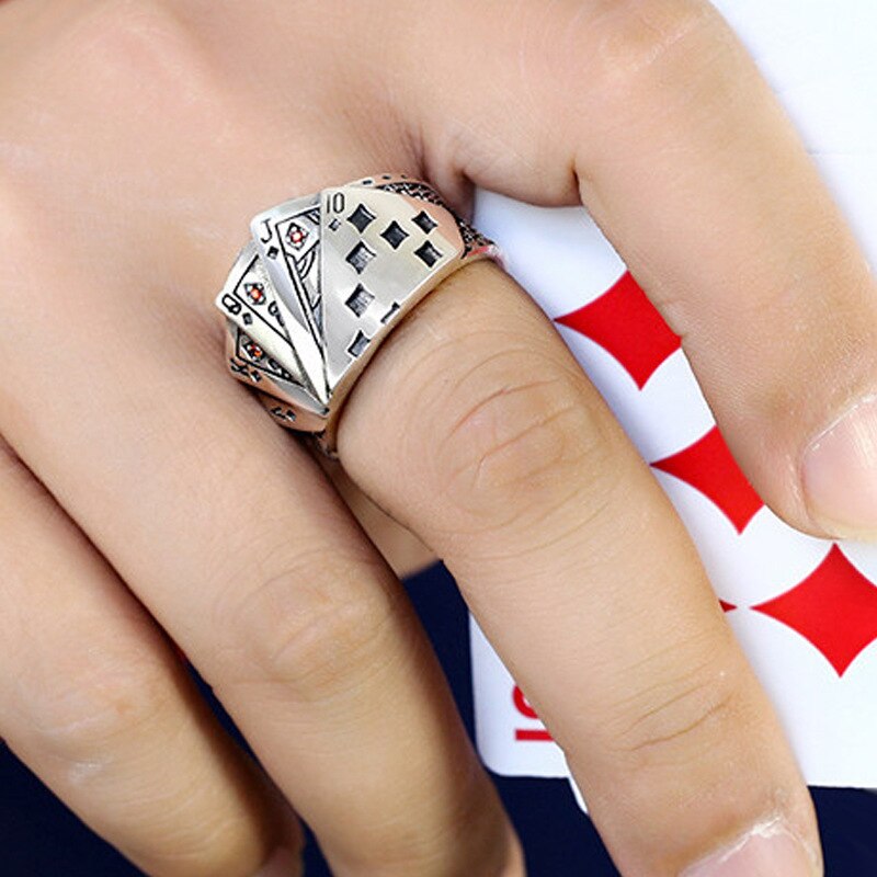 Charmant Open Poker Ring Voor Vrouwen Vintage Boho Party Ringen Gothic Punk Sieraden Cadeaus Voor Meisjes