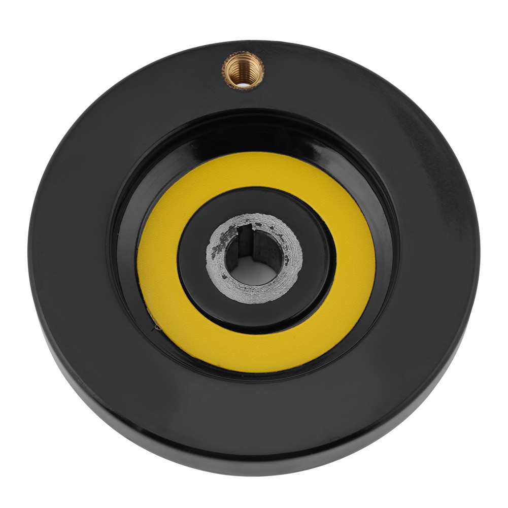 Roue à main arrière ondulée avec poignée rotative, fraiseuse pour tour noir, 1 pièce