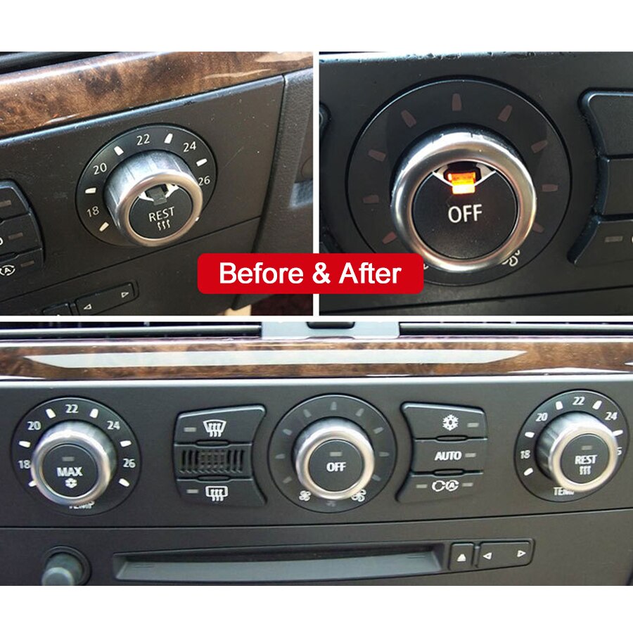 Klimaanlegg panel bryter knapp sentral kontroll knott deksel max auto off hvile sete ventilasjon for bmw 5 serie  e60 03-10