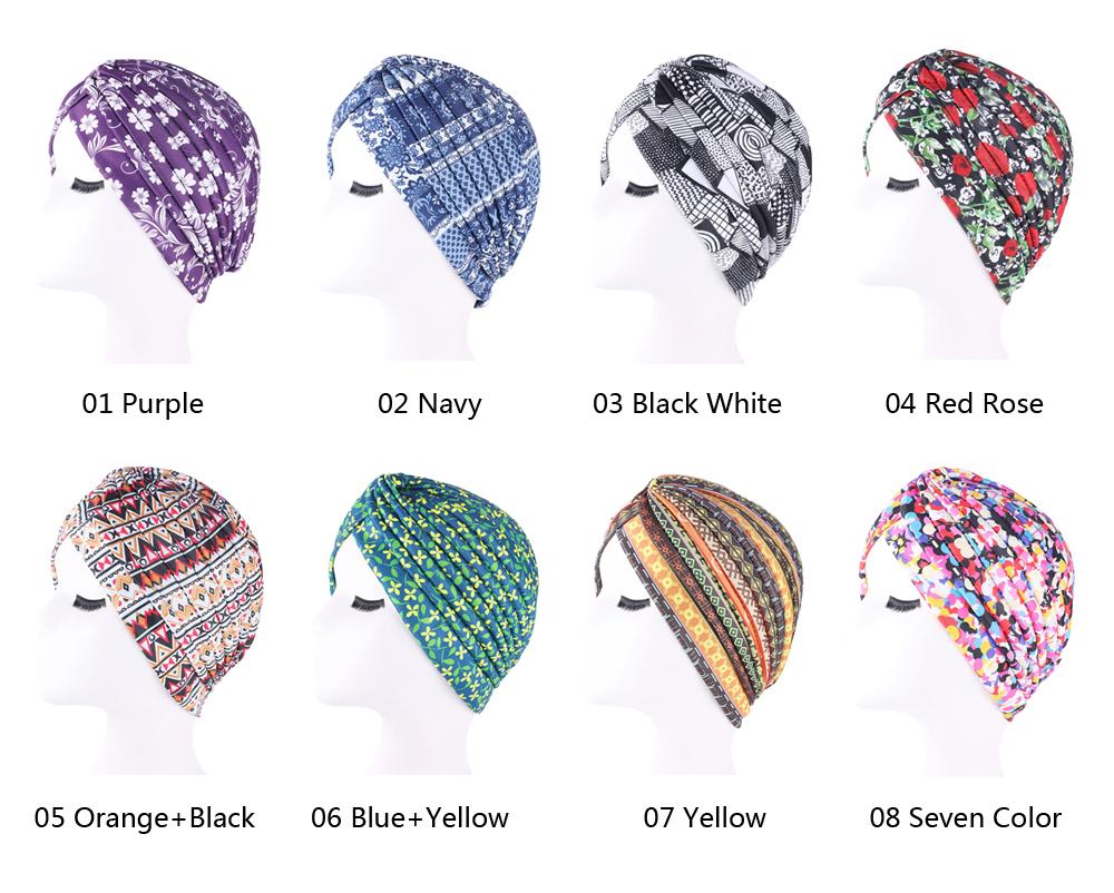 Gorro plisado de la India para mujer, gorro para el quimio, musulmán, para la caída del cabello, pañuelo para la cabeza, cubierta, gorros islámicos, turbante árabe