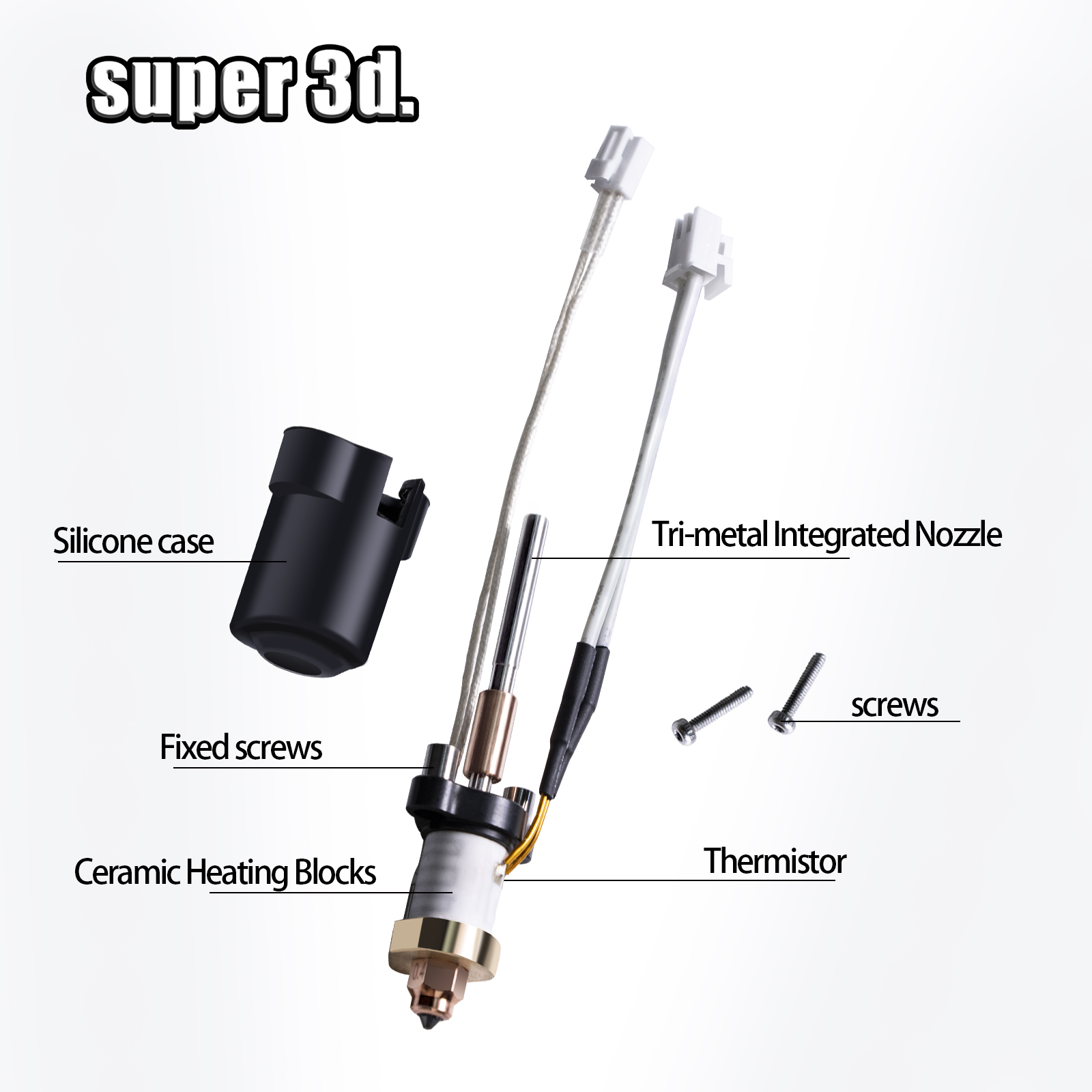 Hotend Kit Per Creality Ender 3 V3 Lega di Titanio Gola Bimetallica Heatbreak Ender 3 V3 PLUS Parti Ugello Caso Kit Blocco di Riscaldamento