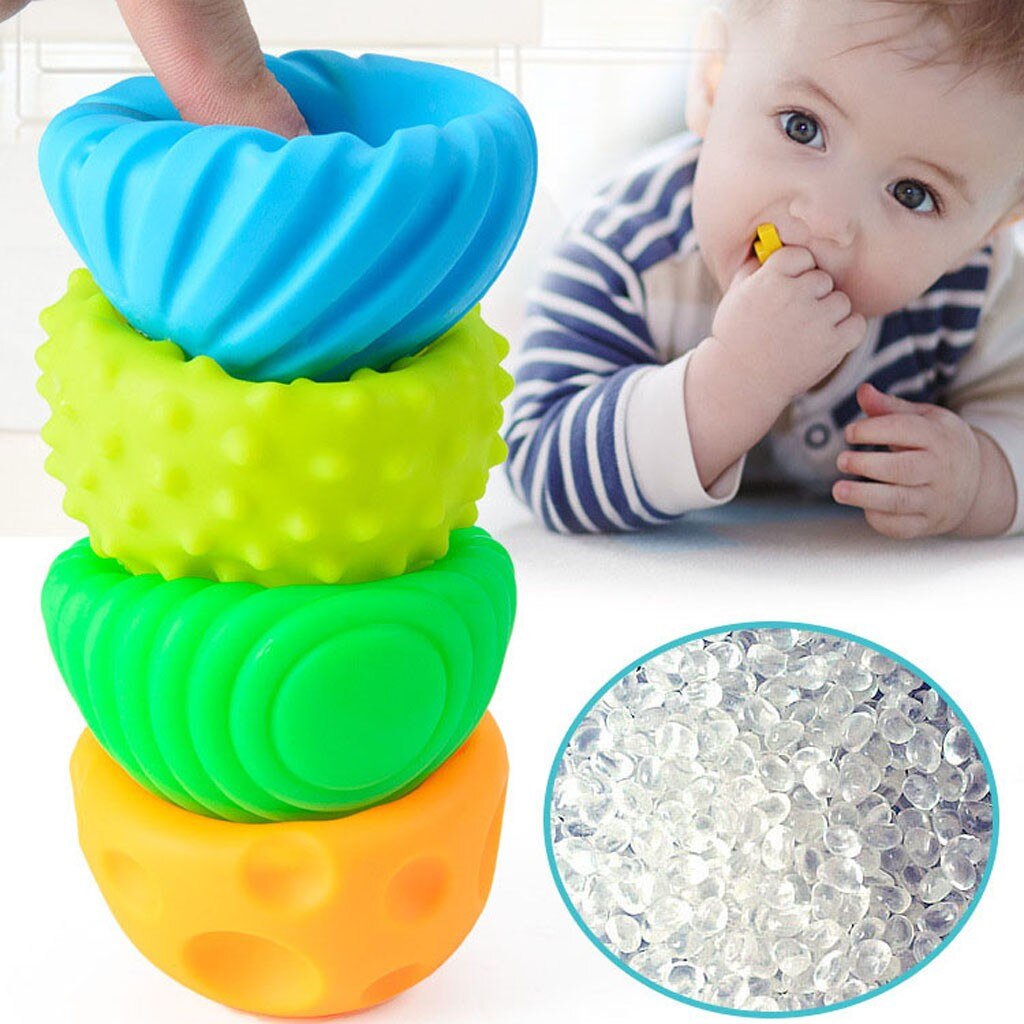 6pcs/set Puzzle Baby Toy Ball Set Develop Baby's Tactile Senses Toy Touch Hand Ball Toys Baby Training Ball Massage Soft Ball