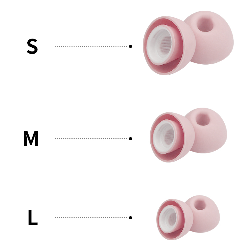3 pares de almohadillas para los oídos para Airpods Pro, auriculares de silicona con reducción de ruido, almohadillas para los oídos, cubierta para tapones para los oídos para Airpods Pro: Rojo