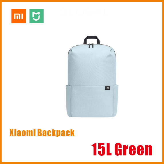 Xiaomi Colorful Mini Backpack Bag 8 Colors Level 4 Water Repellent 10L Capacity 165g Weight YKK Zip Outdoor Smart Life: 15L Green