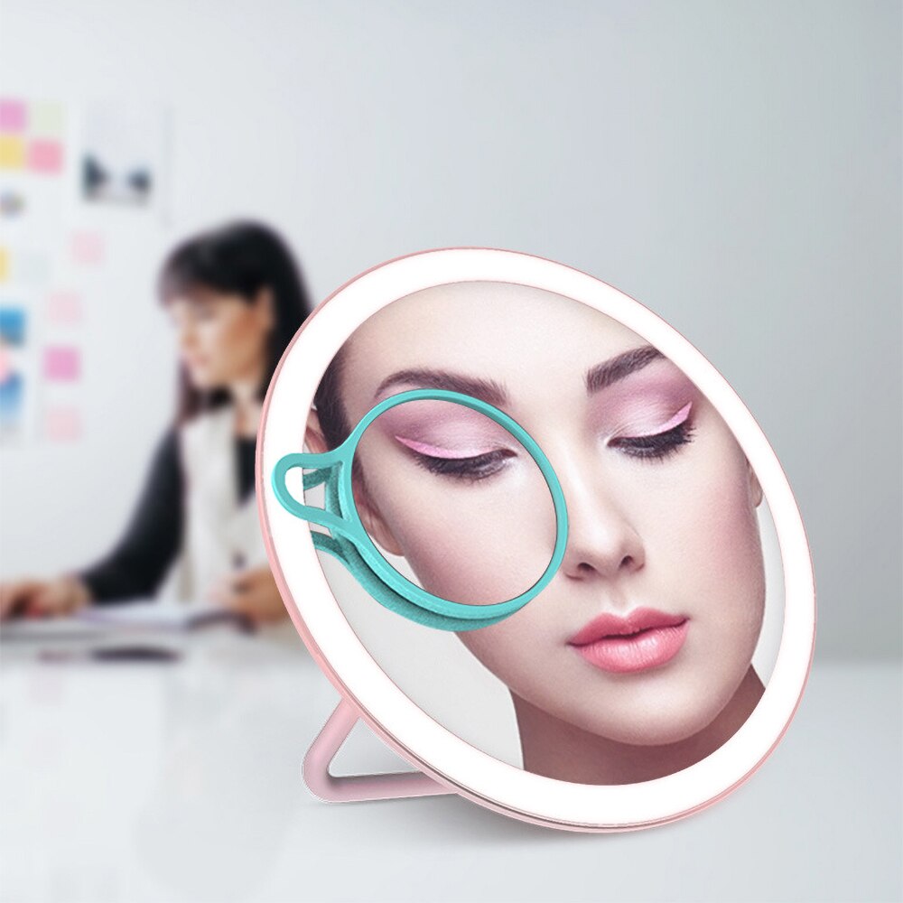 Makeup Mirror LEDs Cosmetic Mirror with Touch Dimmer Switch Detachable Magnifying Mirrors For Beauty Makeup Eyelash Brush
