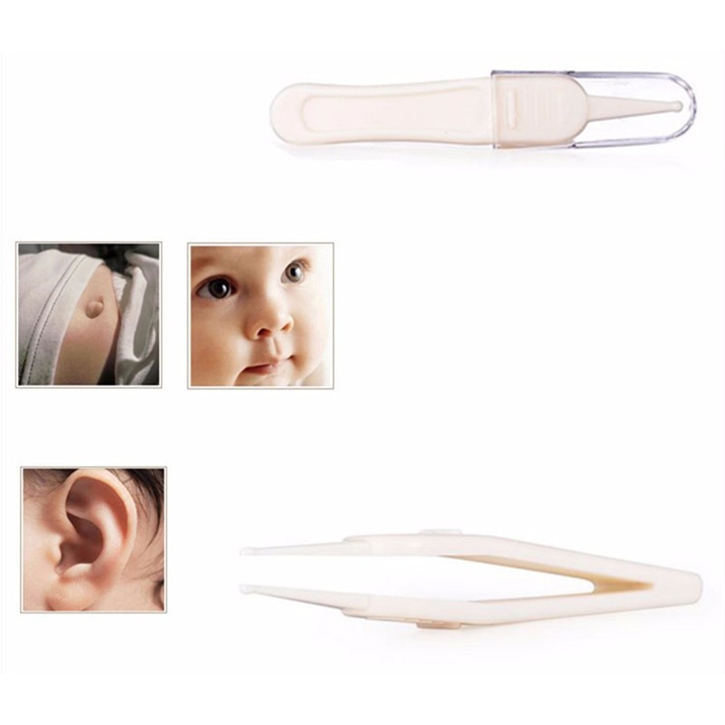 2 stk babysikker rengøring pincet babypleje værktøj spædbørns sikkerhed øre pincet plast nyfødt gravende navle næse clip tang