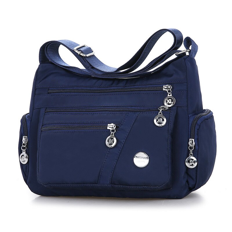 Borsa a tracolla multi-tasca Casual borsa a tracolla Oxford impermeabile borse moda borse da viaggio di grande capacità borsa sac: blue
