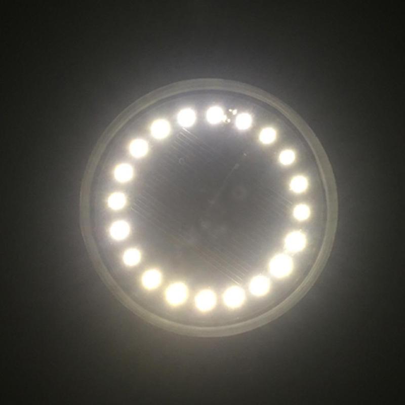 Lámpara Solar enterrada de 20 LED, luces de tierra impermeables, decoración de sendero de jardín para exteriores, lámpara subterránea, iluminación de acera IP65: 4pcs Warm White