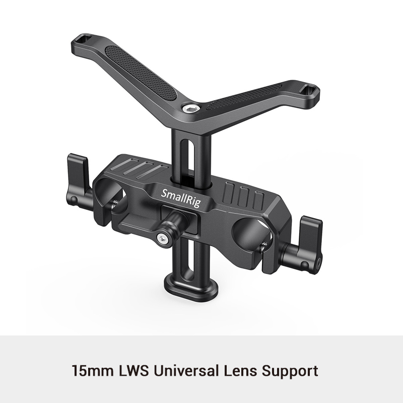 SmallRig Universal 15mm LWS Rod Mount Lens Support For 73-108mm Dslr Camera Lens Bracket Support With 15mm Rod Clamp -2727: lens support 2