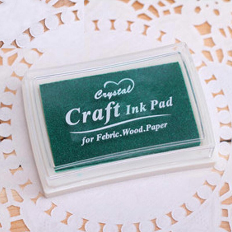 15 kleuren inktkussen rubber stempels stof hout papier scrapbooking inktkussen handgemaakt doe-het-zelf knutselen inktkussen op oliebasis vingerverf bruiloft: Groente