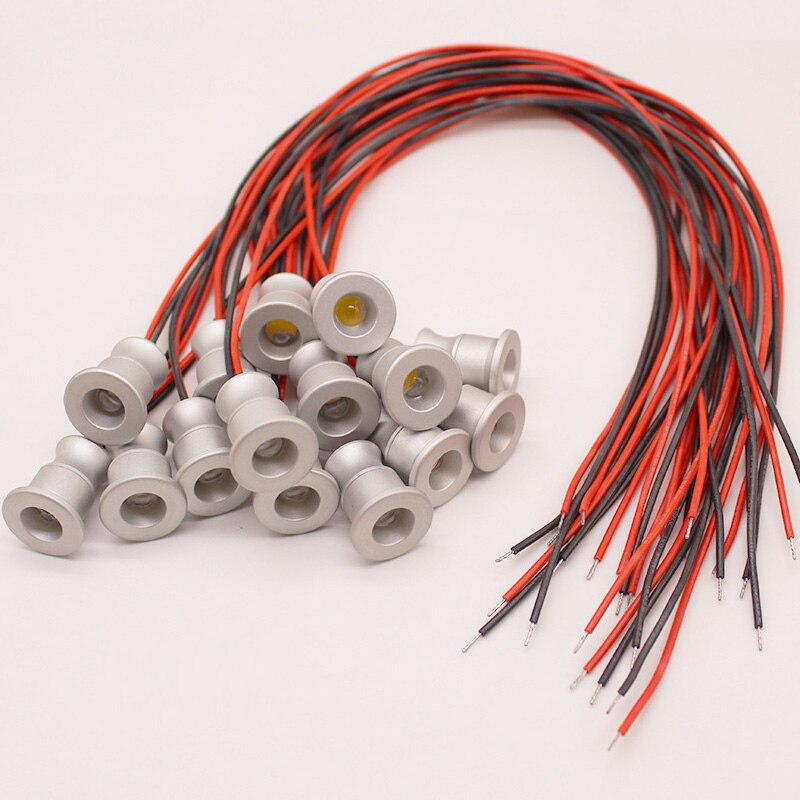 10 unidades/lote de focos LED muy pequeños, 1W, DC12V, IP65, luces para armario de cocina y baño, Super Mini, empotrables, D0.59in