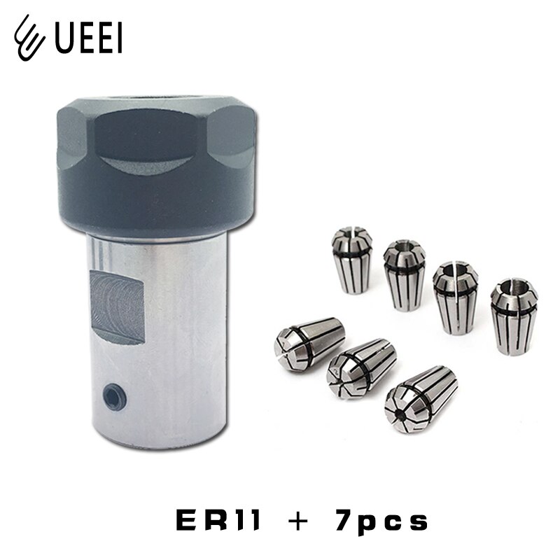 7Pcs High Carbon Staal ER11 Spring Collet 1/2/3/4/5/6/7Mm Met ER11Motor As Voor Cnc Graveermachine Draaibank Mill Tool