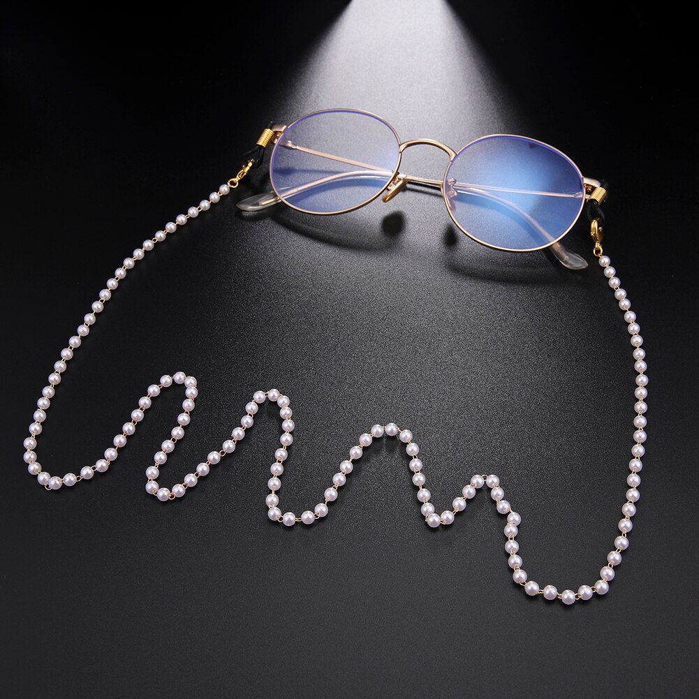 Skyrim Chic Pearl Beaded Glasses Chain Women Sunglasses Chains Lanyards Neck Strap Rope Reading Eyeglasses Cord: C-Gold