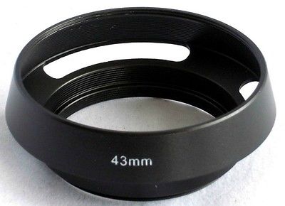 Förderung Metall Entlüftet Gegenlichtblende 40,5mm Filtergewinde für Leica Samsung Panasonic MH-40.5 schwarz