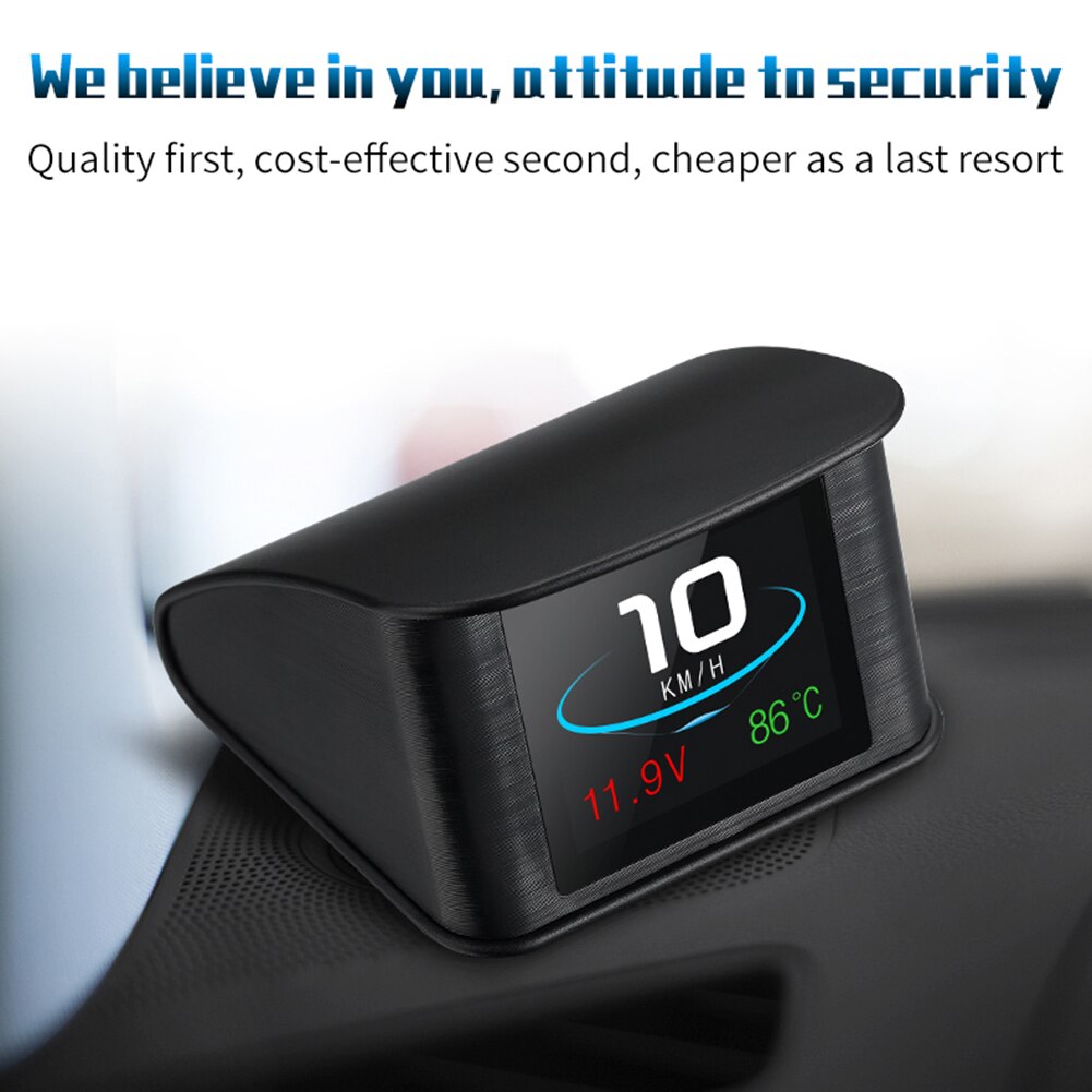 Car HUD OBD2 GPS Smart Display Speed Monitoring 9 Interface Digital Gauge Meter Turbo Brake Test OBD Scanner