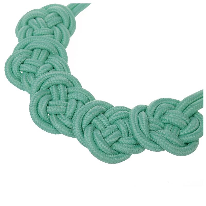 Bright Neon Knot Fabric Statement Collar Necklace - Green