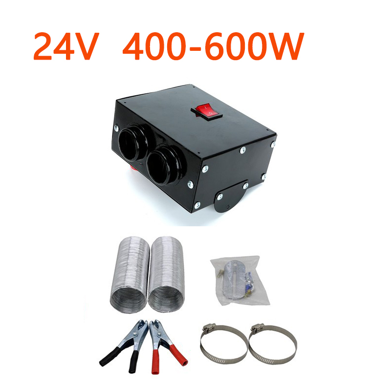 Car Heater Defroster Portable Car Windshield Windscreen Demister with 4 Outlet 12V 800W for Vehicle RV SUV Truck: 24V 2 Holes