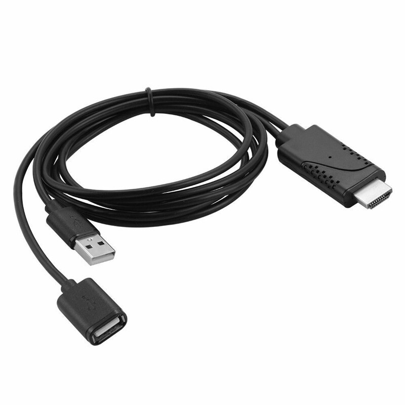 USB Female to HDMI Male HDTV Adapter Cable for iPhone 11 8 7 7Plus 6S 6Plus